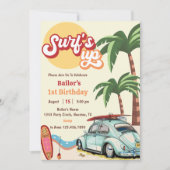 Surfs Up Beach 1. Geburtstag Einladung (Vorderseite)