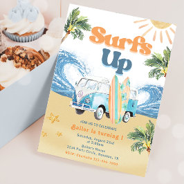 Surfs Up Beach 1. Geburtstag Party Einladung