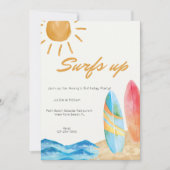 Surf's Up Beach - Einladung zum Geburtstag (Vorderseite)