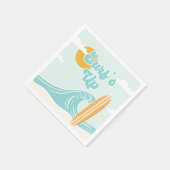 Surf's Up Beach Geburtstag Napkins Serviette (Ecke)