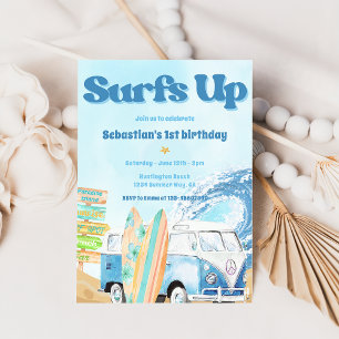 Surfs Up Beach Geburtstagsparty Einladung