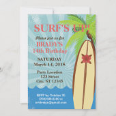 Surf's Up Beach Party 5" x 7" Einladung (Vorderseite)