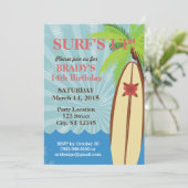 Surf's Up Beach Party 5" x 7" Einladung (Stehend Vorderseite)