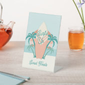 Surf's Up Beach Party Retro Food Sign Sockelschild (In SItu)