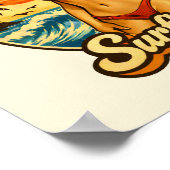 Surf's Up Bikini Pin-Up Retro Surf Shop Beach Art Poster (Ecke)