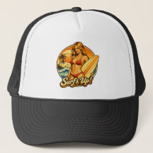 Surf's Up Bikini Pin-Up | Retro Surf Shop Grafik