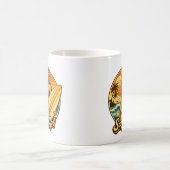 Surf's Up Bikini Pin-Up | Retro Surf Shop Graphic Kaffeetasse (Mittel)