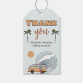 Surf's Up Birthday Danke Tag Geschenkanhänger (Vorderseite)