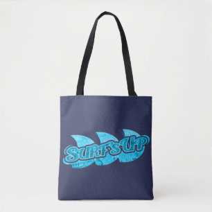 Surf's Up blue surfers tote bag Tasche