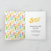 Surf's up boy Birthday Party Einladung (Innenseite)