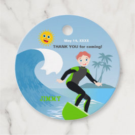 Surf's up boy Birthday Party Geschenkanhänger