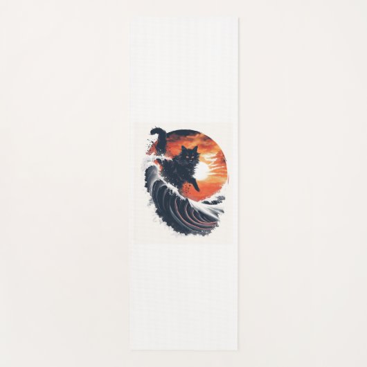 Surf's Up Cat Yogamatte (Vorderseite)