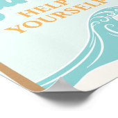 Surf's Up DRINK-Schild Beach Birthday Food Poster (Ecke)