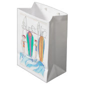 Surfs Up-Geschenktasche Mittlere Geschenktüte (Vorderseite Schrägansicht)