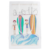 Surfs Up-Geschenktasche Mittlere Geschenktüte (Rückseite)