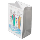 Surfs Up-Geschenktasche Mittlere Geschenktüte (Rückseite Schrägansicht)