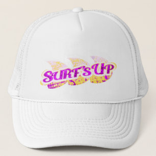 Surf's Up Girls Strand lila, weiße Sportarten Truckerkappe