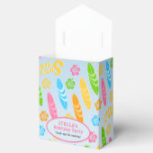 Surf's up Girly Birthday Party Geschenkschachtel (Geöffnet)