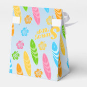 Surf's up Girly Birthday Party Geschenkschachtel (Rückseite)