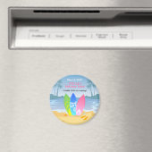 Surf's up Girly Birthday Party Magnet (In Situ (Geschirrspüler))