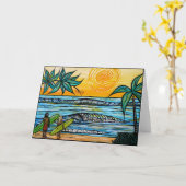 Surf's up Greeting Card Karte (Gelbe Blume)