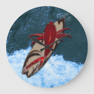 Surf's Up Große Wanduhr