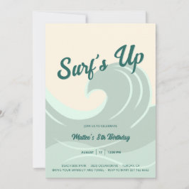 Surf's Up - Kindergeburtstagseinladung Strand Einladung