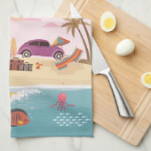 Surf's Up Kitchtuch Geschirrtuch (Viertel Falte)