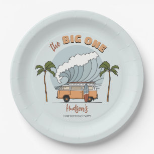 Surf's Up Ocean Wave Birthday Paper Plate Pappteller