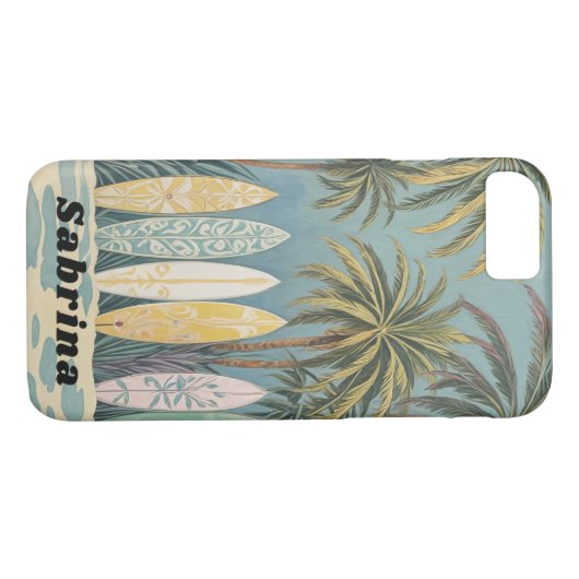 Surf's Up, Pastellstil Personalisiert Case-Mate iPhone Hülle (Rückseite (Horizontal))