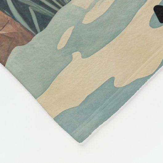 Surf's Up, Pastellstil Personalisiert Fleecedecke (Ecke)