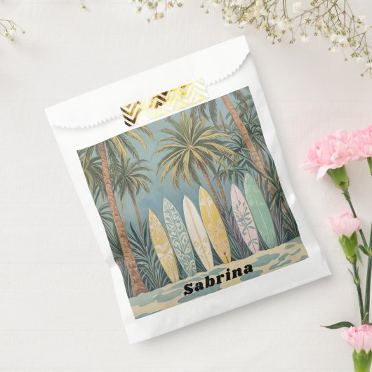 Surf's Up, Pastellstil Personalisiert Geschenktütchen (Versiegelt)