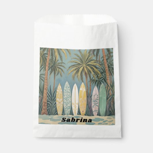 Surf's Up, Pastellstil Personalisiert Geschenktütchen (Vorderseite)