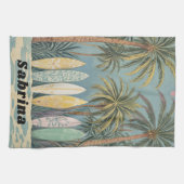 Surf's Up, Pastellstil Personalisiert Geschirrtuch (Horizontal)