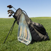 Surf's Up, Pastellstil Personalisiert Golfhandtuch (Gras)