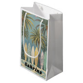 Surf's Up, Pastellstil Personalisiert Kleine Geschenktüte (Vorderseite Schrägansicht)