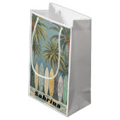 Surf's Up, Pastellstil Personalisiert Kleine Geschenktüte (Rückseite Schrägansicht)