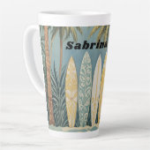 Surf's Up, Pastellstil Personalisiert Milchtasse (Linke Ecke)
