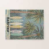 Surf's Up, Pastellstil Personalisiert Puzzle (Horizontal)