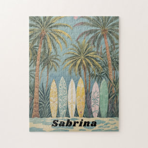 Surf's Up, Pastellstil Personalisiert Puzzle