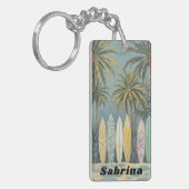 Surf's Up, Pastellstil Personalisiert Schlüsselanhänger (Vorderseite links)
