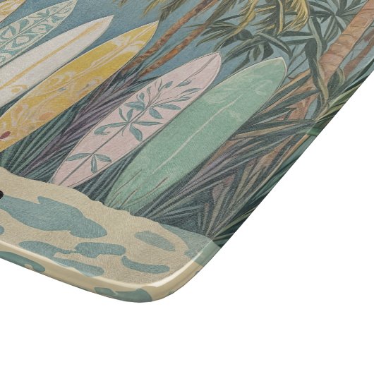 Surf's Up, Pastellstil Personalisiert Schneidebrett (Ecke)