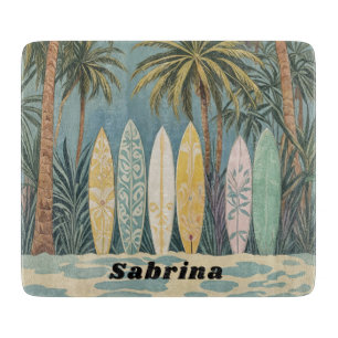 Surf's Up, Pastellstil Personalisiert Schneidebrett