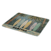 Surf's Up, Pastellstil Personalisiert Schneidebrett (Ecke)