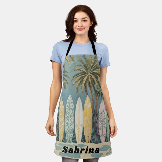 Surf's Up, Pastellstil Personalisiert Schürze (Getragen)