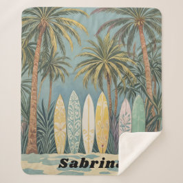 Surf's Up, Pastellstil Personalisiert Sherpadecke
