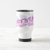 "Surf's Up" pink und lila Surfer reisen Schlamm Reisebecher (Mittel)