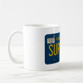 Surfs Up Retro 1969 California License Plate Surf Kaffeetasse (Links)
