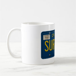 Surfs Up Retro 1969 California License Plate Surf Kaffeetasse