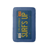 Surfs Up Retro 1969 California Nummernschild Surf Badematte (Vorderseite Vertikal)